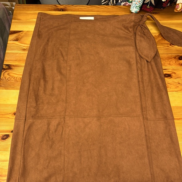 Anthropologie Dresses & Skirts - Anthropologie Suede-like Country Cowgirl Cowboy Wrap Skirt